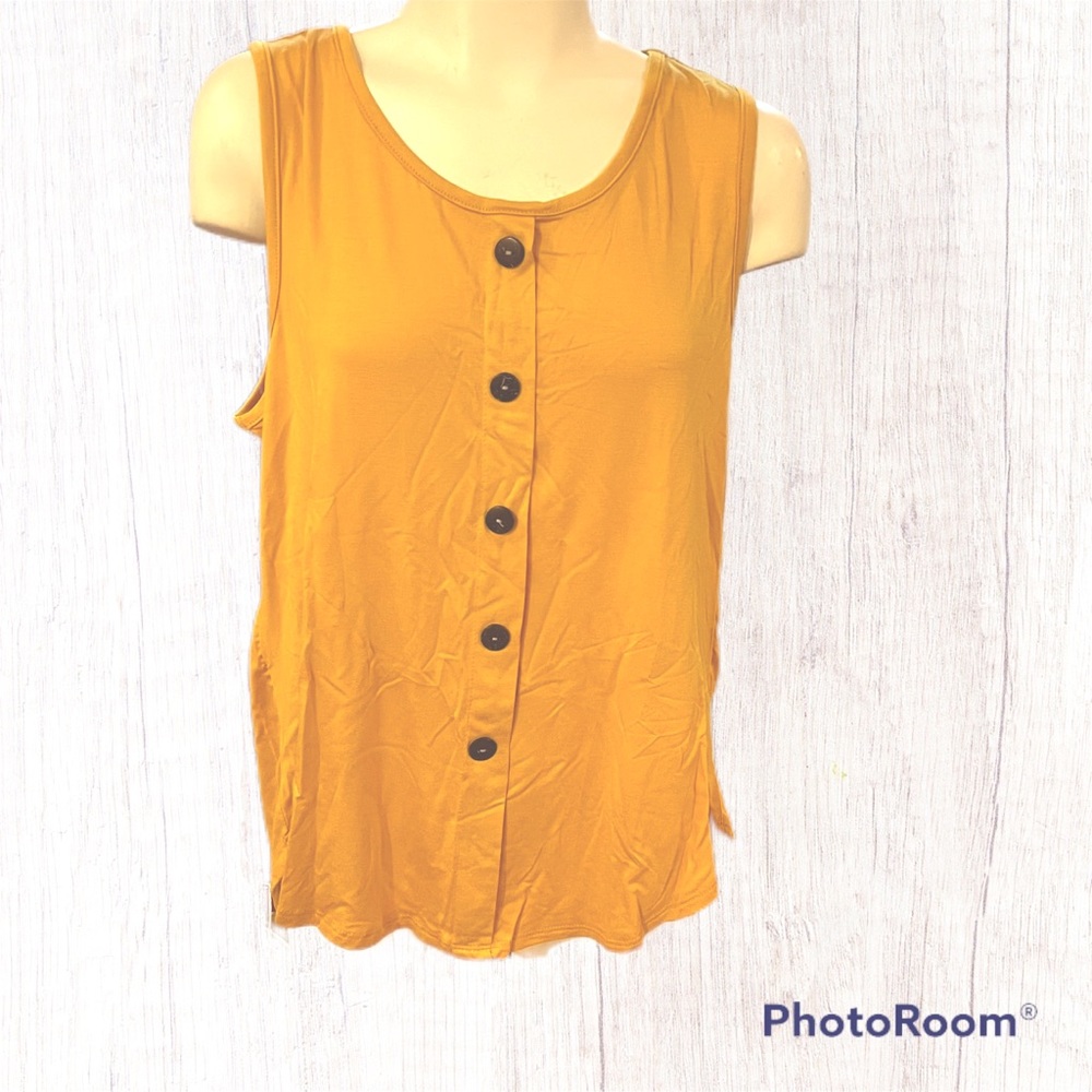Faux Button Tank